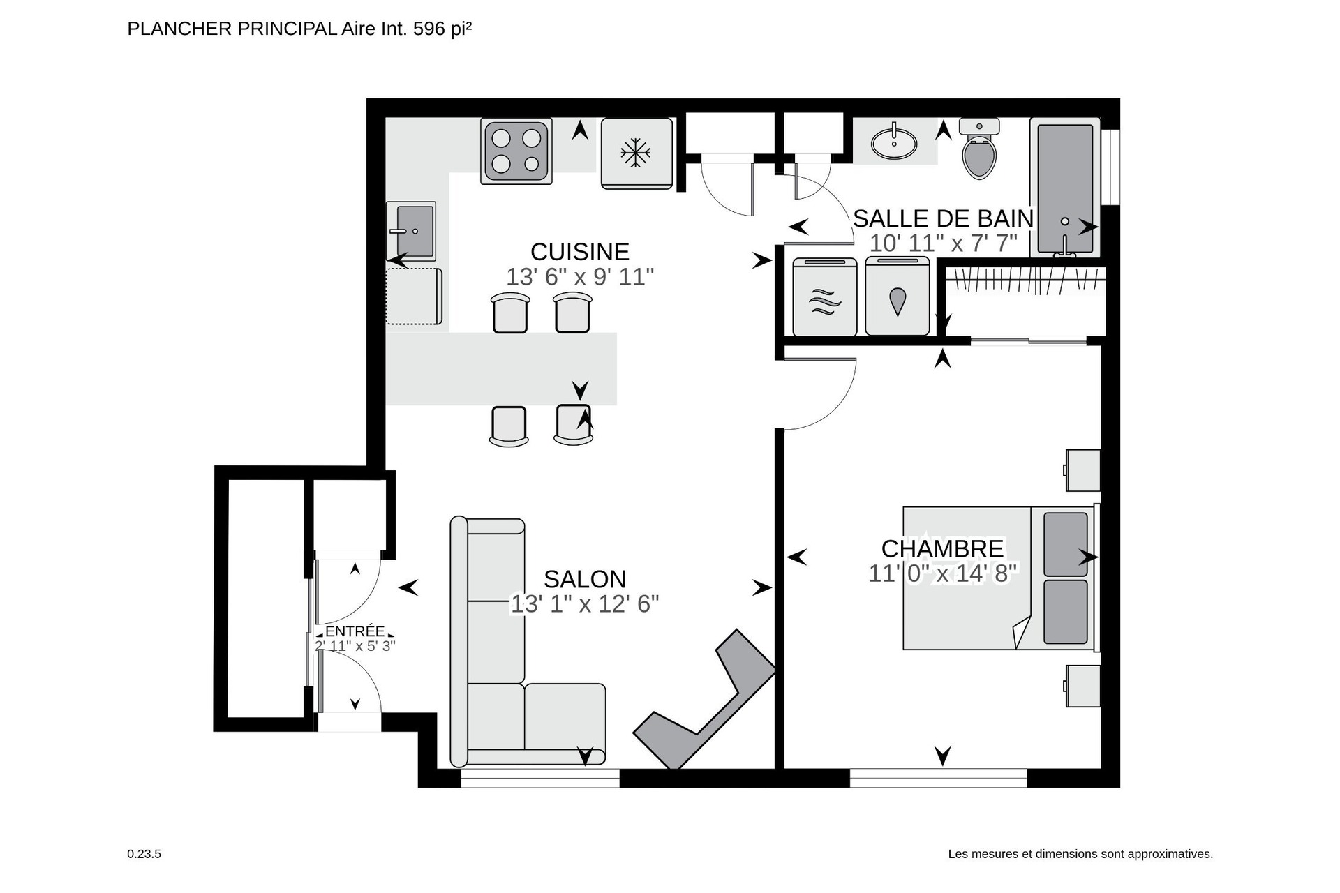 image 5 - Apartment For rent Rivière-des-Prairies/Pointe-aux-Trembles Montréal  - 5 rooms
