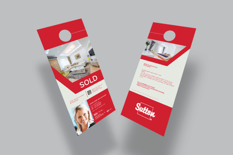 Small Door Hanger - Detachable Business Card - Sold