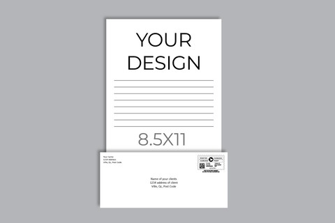 Blank Letter 8.5x11 - 1 Page - with envelope