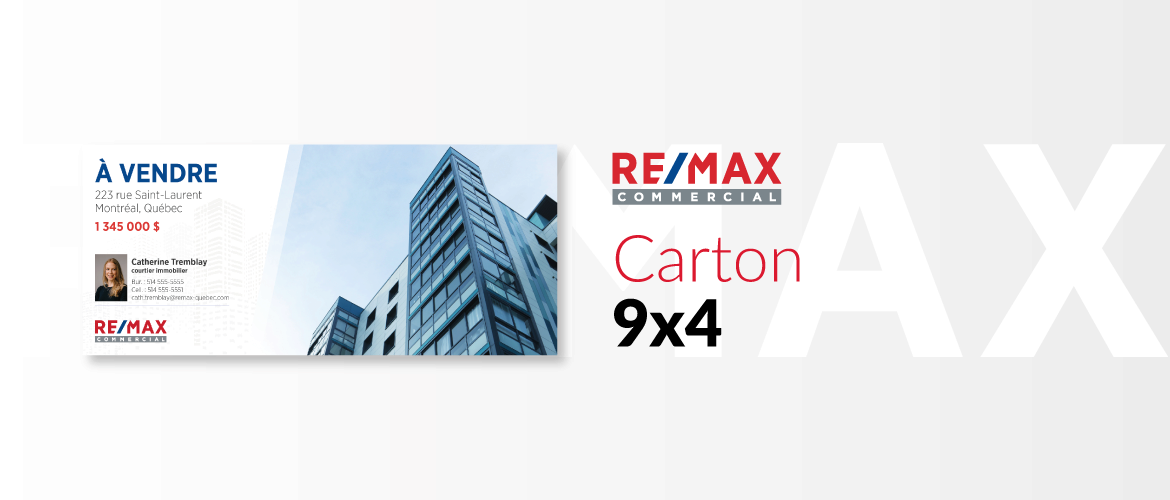 RE/MAX COMMERCIAL - Carton 9x4