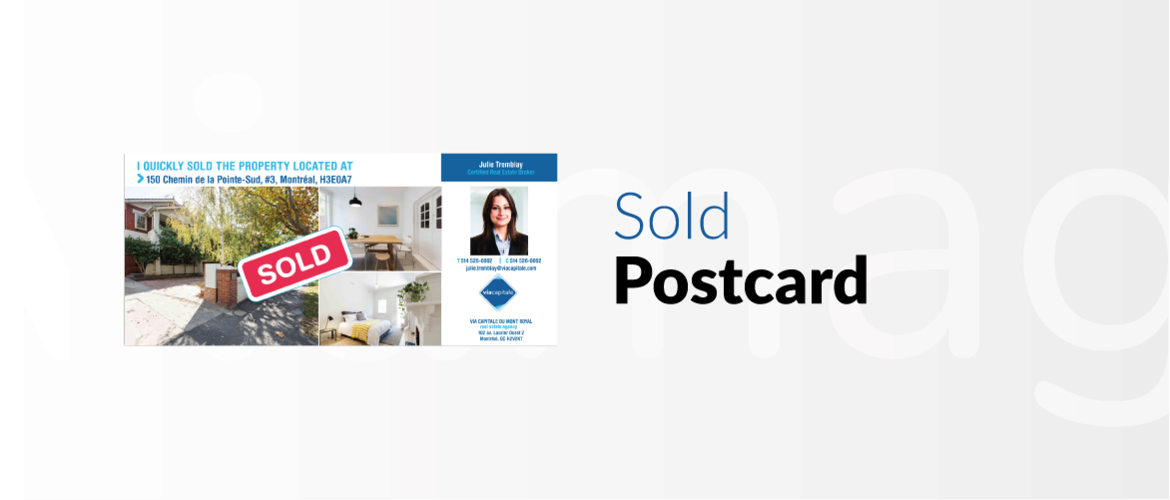 SOLD Postcard - 1 to 9 properties