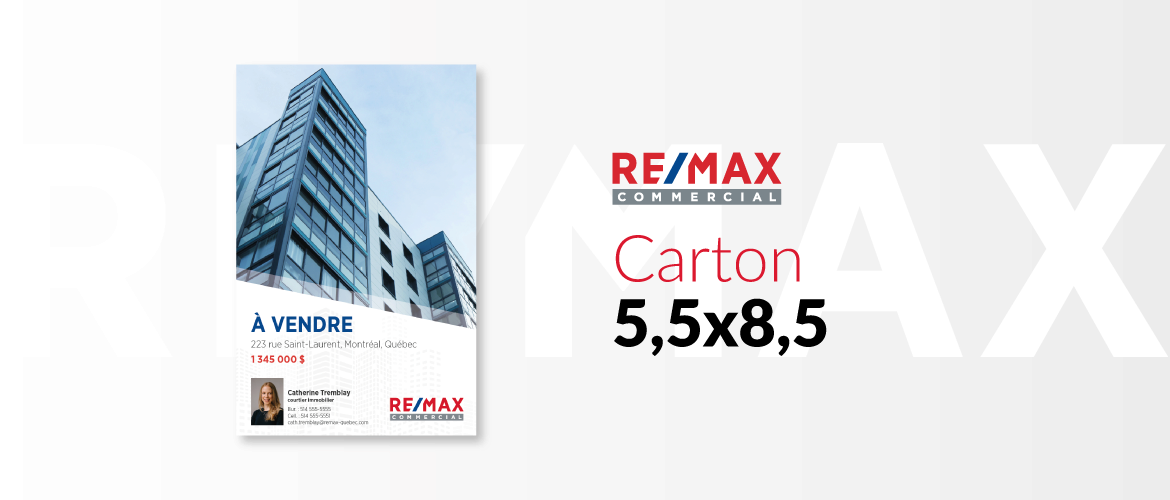 RE/MAX COMMERCIAL - Carton 5,5x8,5