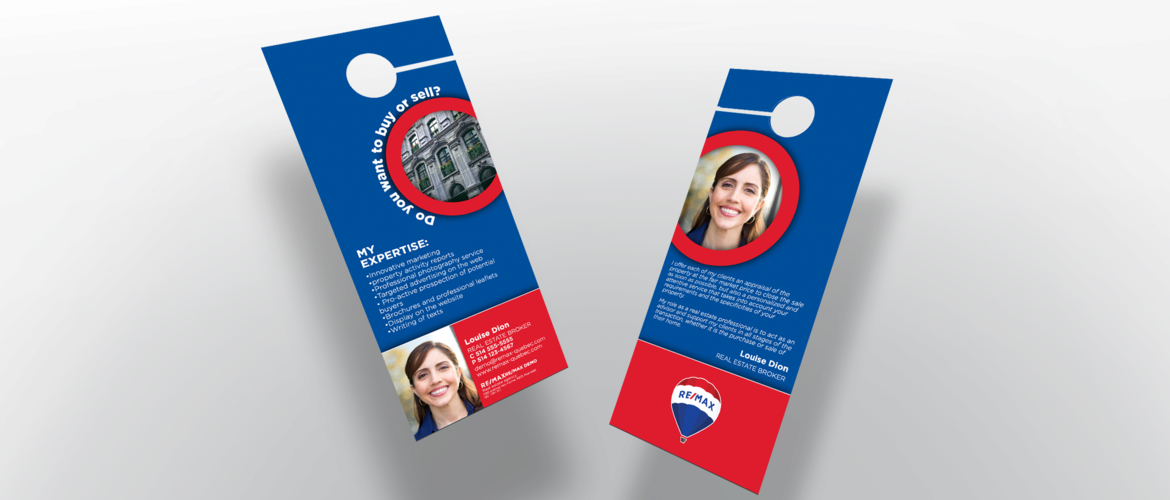 Door Hanger - Detachable business card - Broker info