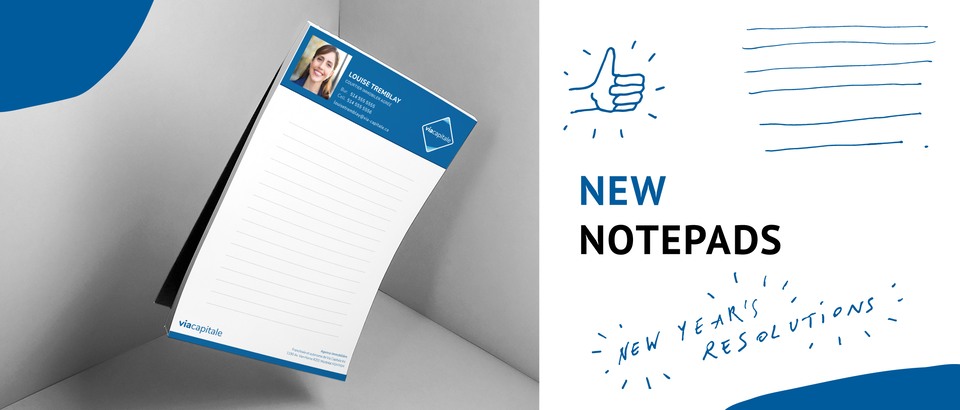 New Notepads & Promotion for your New year's resolutions